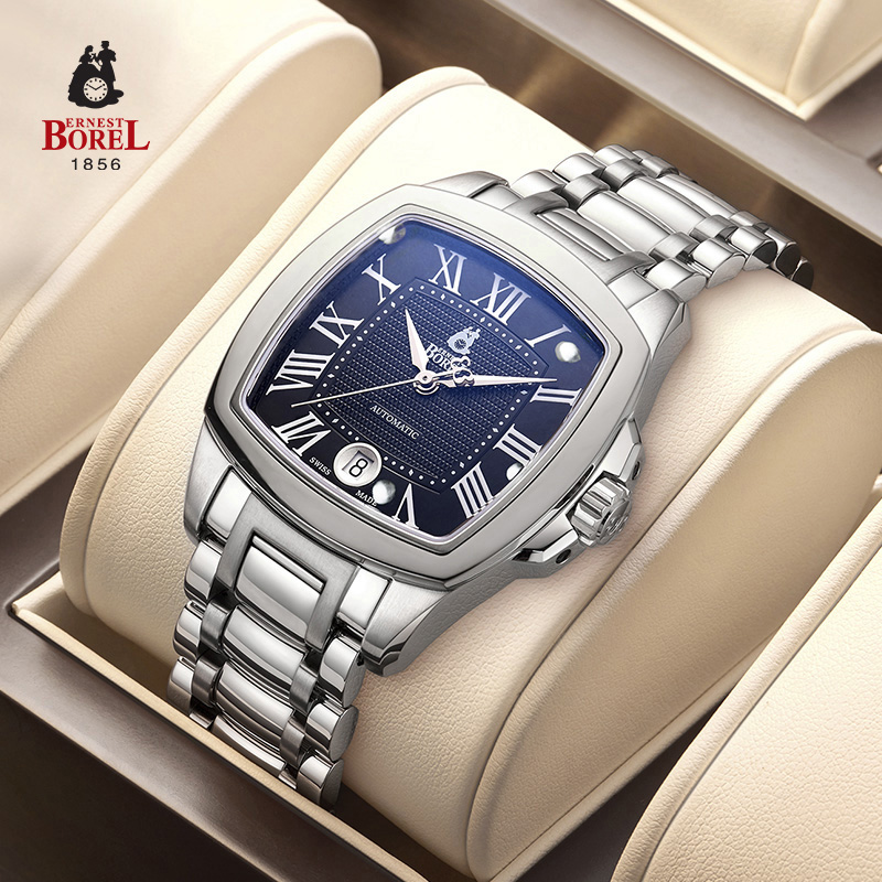 正品官方国际品牌依波路瑞士手表男方形男士全自动机械表男款