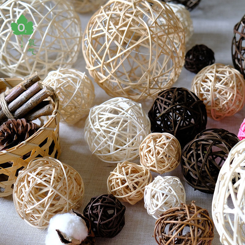 藤球家居装饰节日饰品酒吧走廊挂件吊饰拍摄影道具空中吊饰