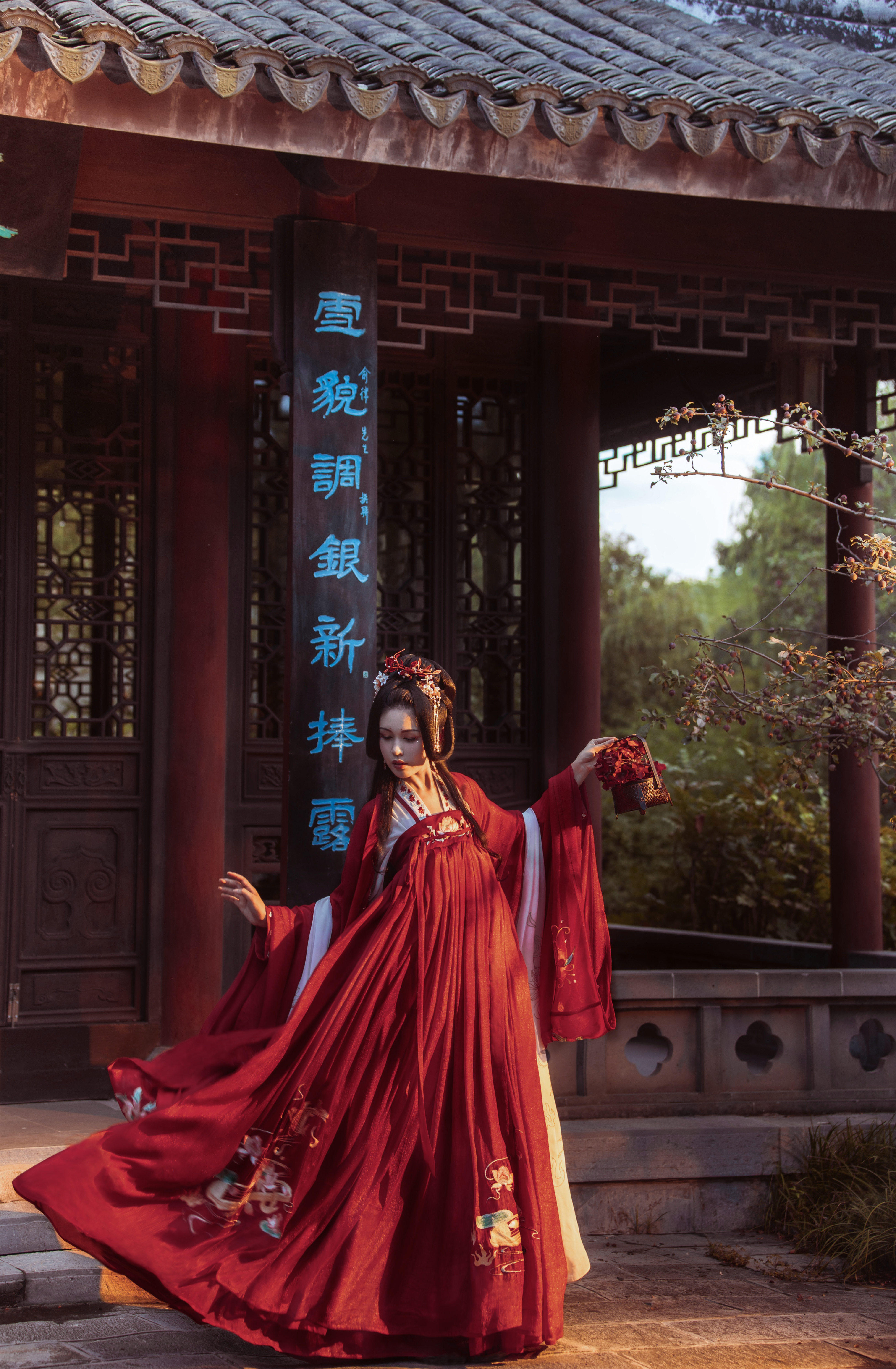 【金陵汉坊】《锦鲤抄》正版联名汉服大袖衫齐胸襦裙原创重工刺绣