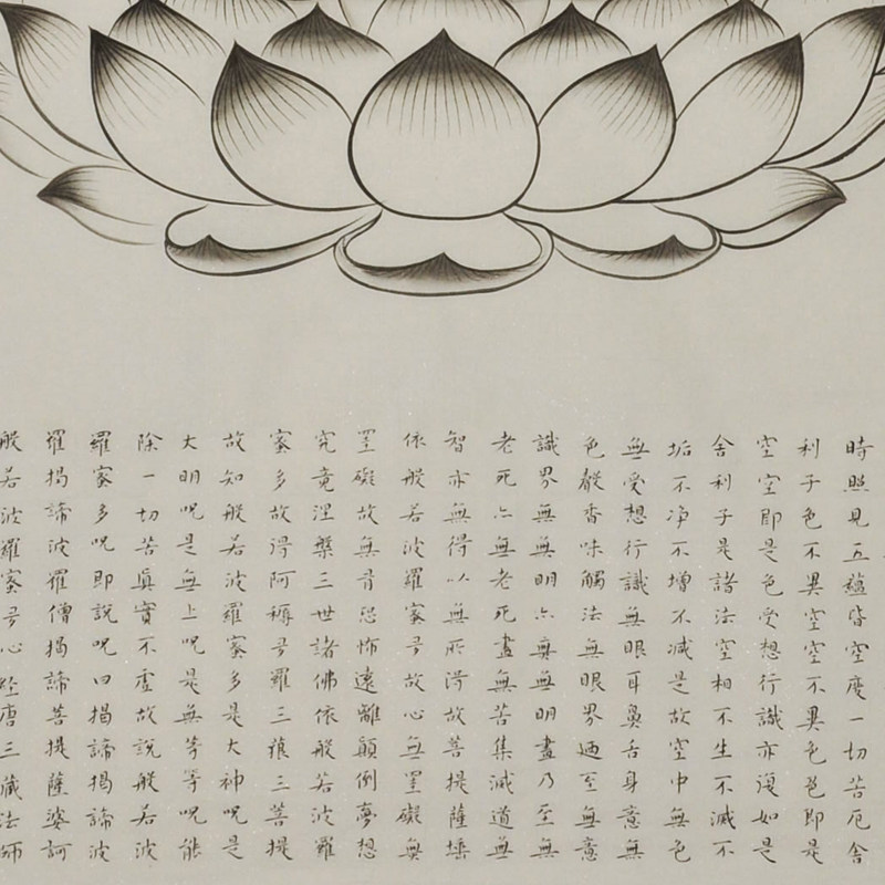 吴门禅意 纯手绘佛像心经字画国画真迹 佛堂玄关大厅新中式装饰画