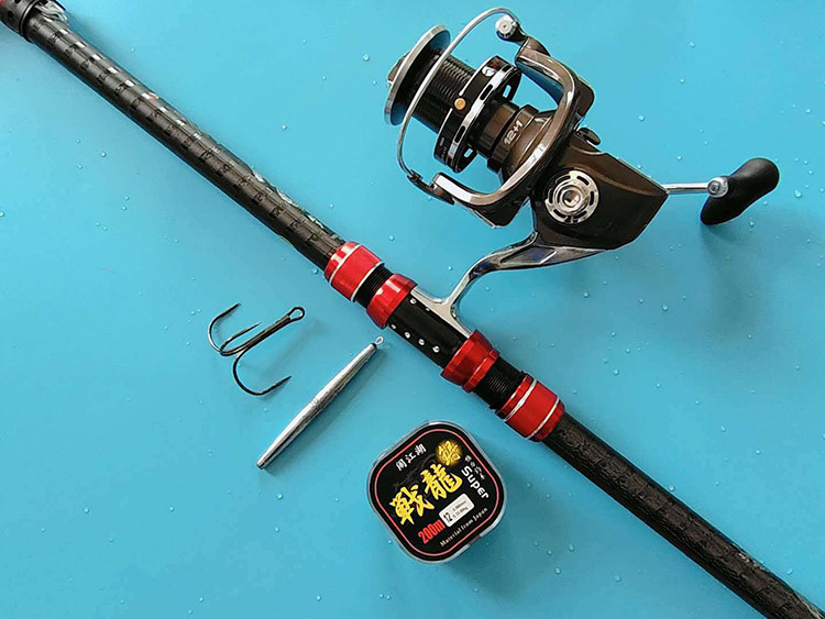 达瓦龙萃锚鱼竿锚可视鱼杆超硬高碳海远投抛竿海钓竿