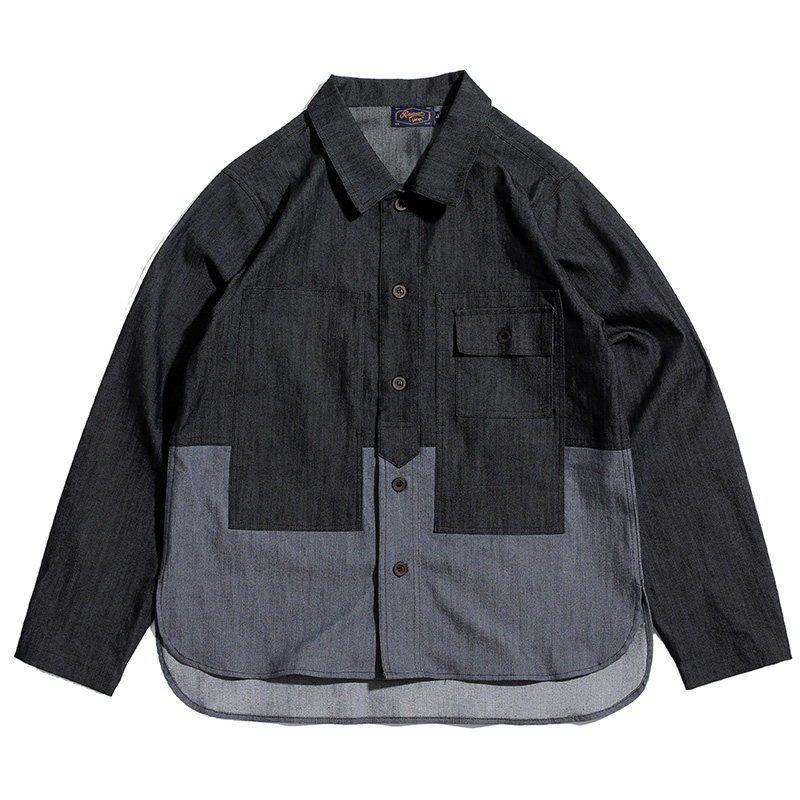 2021美式复古nigel多口口袋工装衬衫外套日系衬衫