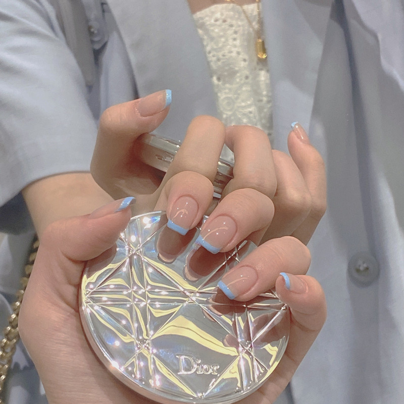 网红婴儿蓝色甲油2022新款流行小红书同款指甲油甲油胶