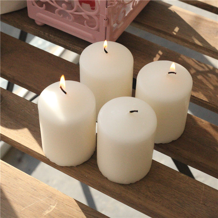 宜家代购正品ikea翰姆索无香型阔形蜡烛白色香薰蜡烛