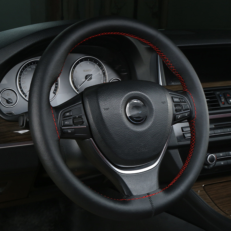 红旗汽车真皮方向盘套红hs5h5星瑞坦克小鹏方向盘套