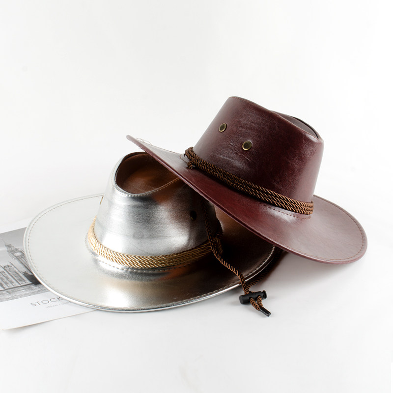 西部西部牛仔牛仔帽春秋夏天遮阳帽户外英伦礼帽皮帽帽子