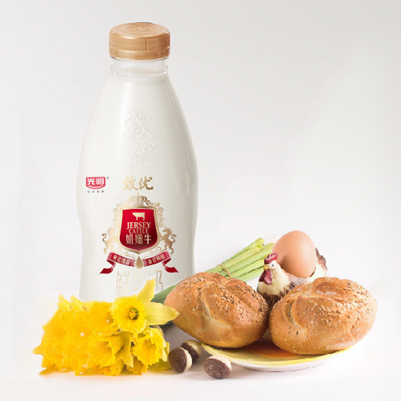 光明致优娟姗鲜牛奶 800ml/瓶