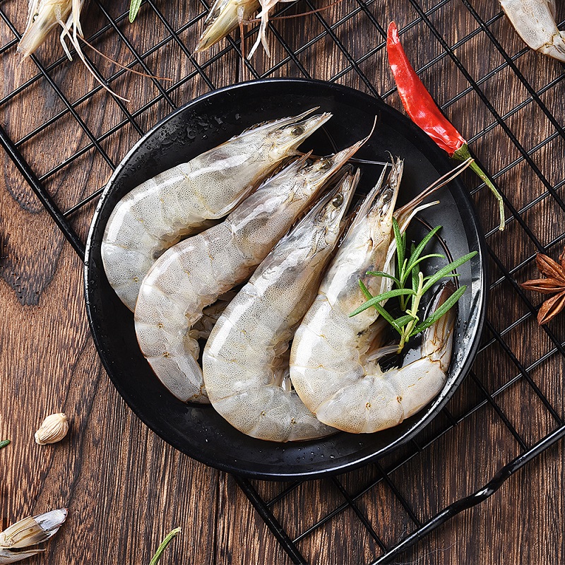 深海日记国产翡翠白虾300g冻虾