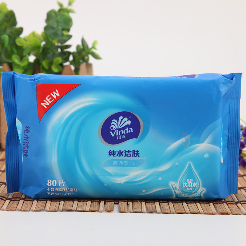 纸巾80片/包去天猫抢购>> 收藏 推广赚0元  湿巾维达湿纸巾洁肤纯水