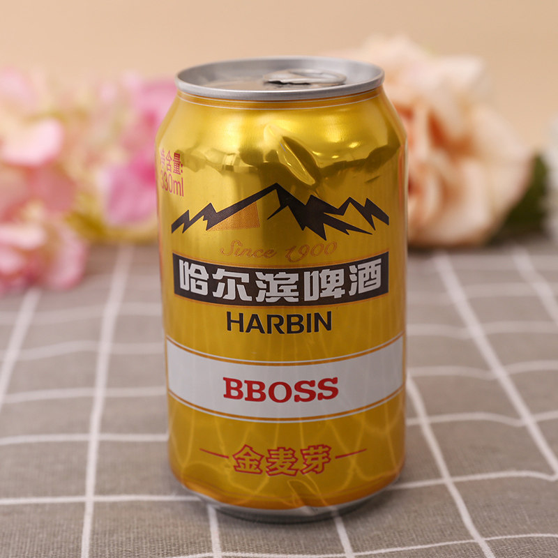 哈尔滨金麦芽麦芽啤酒330ml啤酒