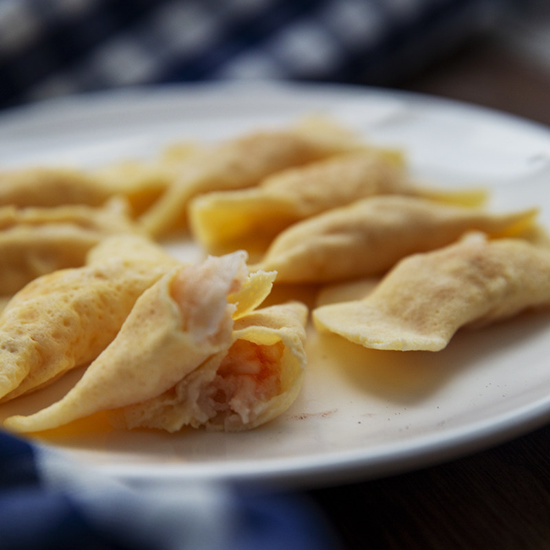 海天天下手工虾仁蛋饺108g虾仁
