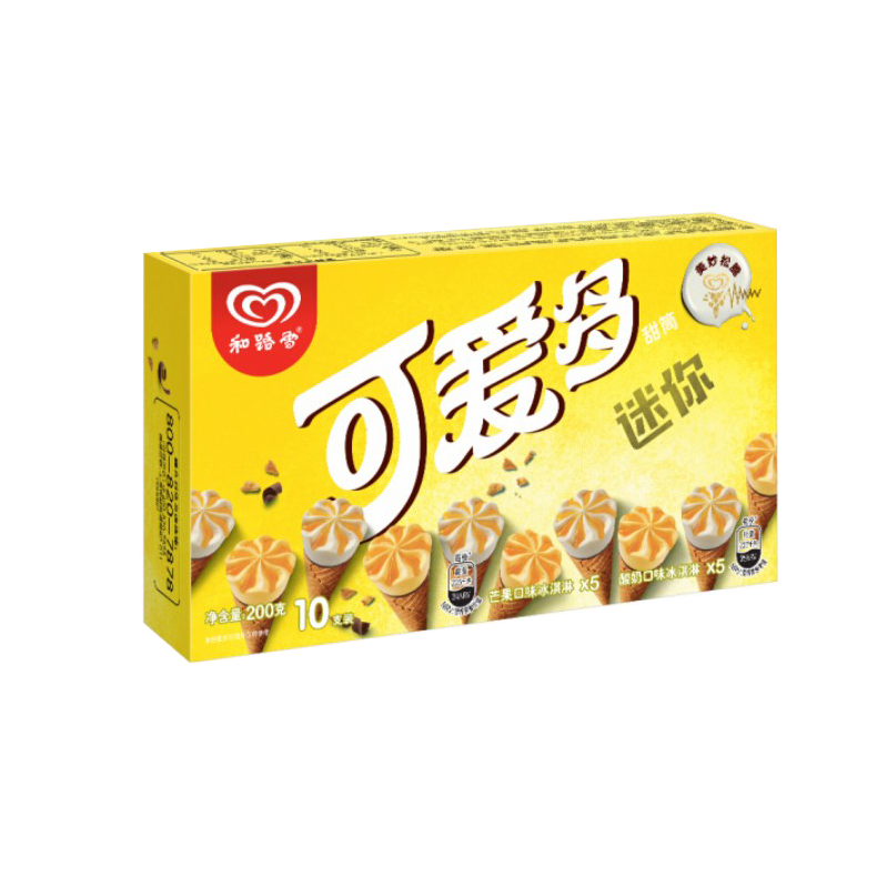 和路雪迷你可爱多芒果&酸奶口味冰淇