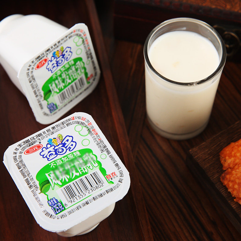 三元益菌多酸酸奶蔗糖125g低温奶