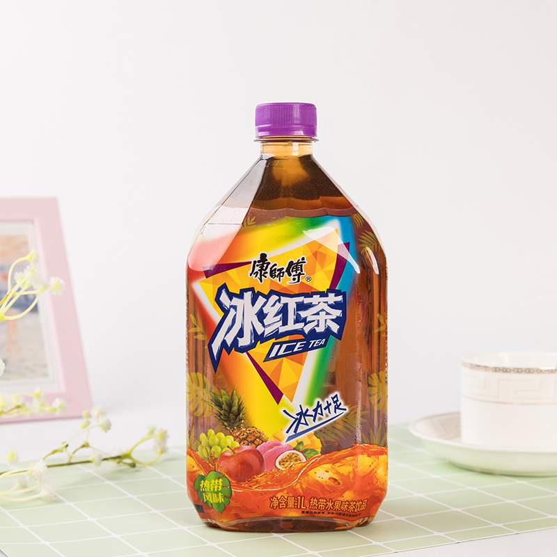 康师傅冰红茶热带水果果味茶饮饮品1l调味茶饮料