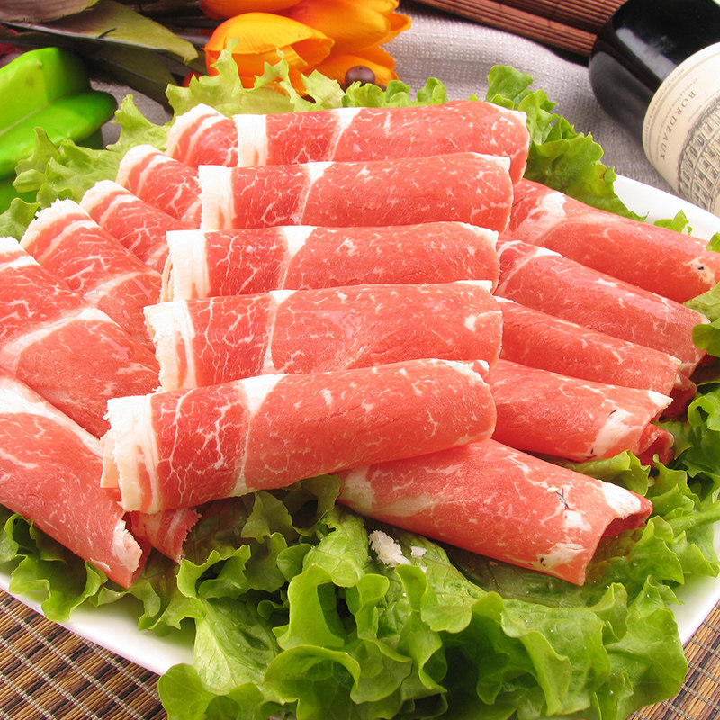草之原品精选肥羊肉片300g食品新鲜肉质软嫩羊肉卷