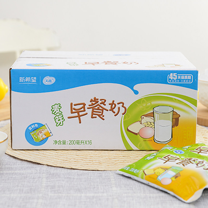 天香麦芽早餐奶200g*16袋/箱