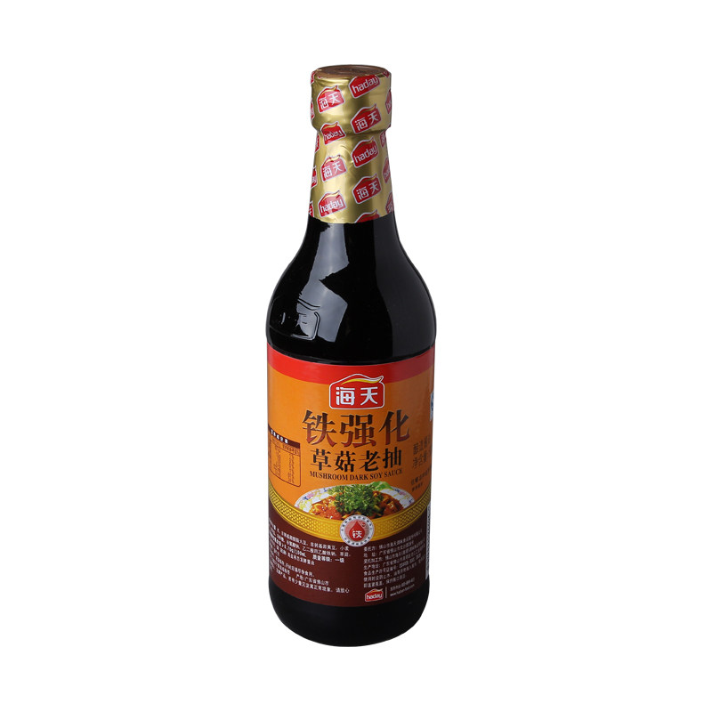 海天强化草菇老抽500ml酱油