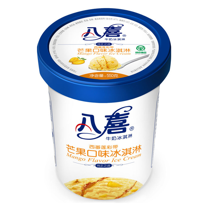 八喜芒果冰淇淋雪糕棒冰冰激凌冰激淋冰糕冰淇凌 550克/杯 - 天猫超市