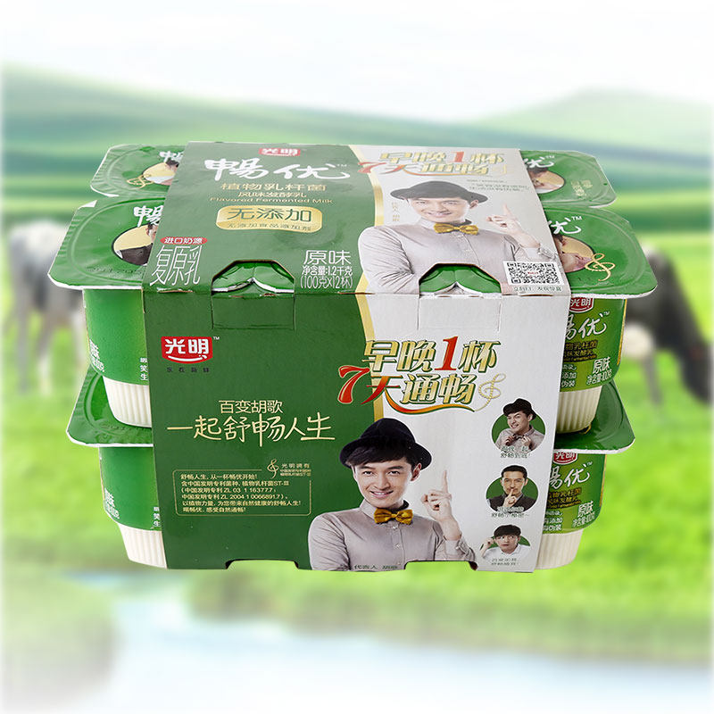 光明畅优原味酸牛奶100g*12/组 - 天猫超市