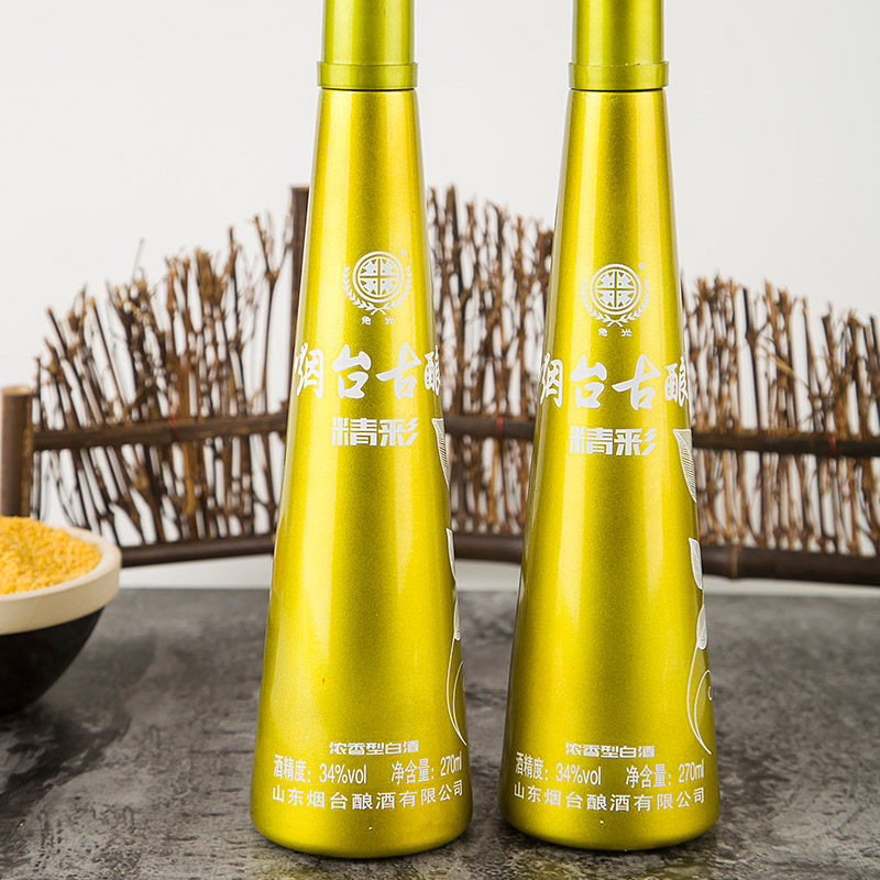 34度烟台古酿精彩270ml白酒