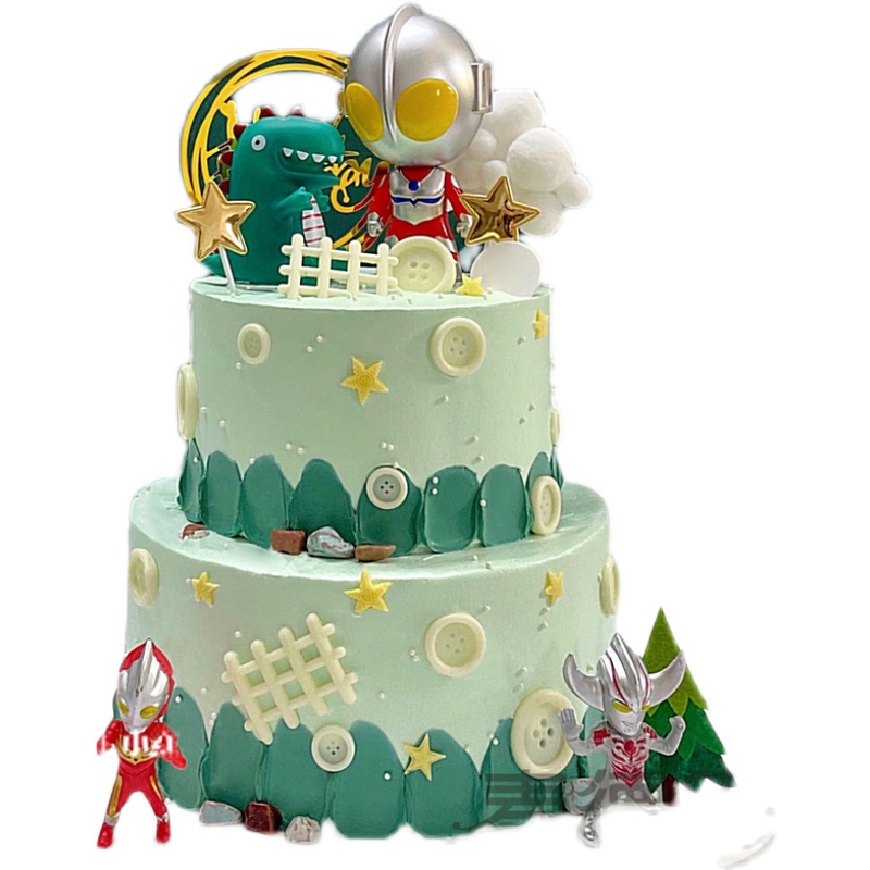 上海苏州奥特曼怪兽恐龙男孩宝宝儿童周岁满月新鲜生日蛋糕