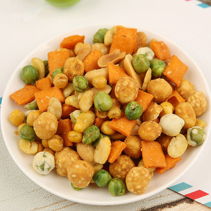 3袋包邮【华味亨 什锦豆280g】杂锦豆 蚕豆豌豆花生混合坚果果仁