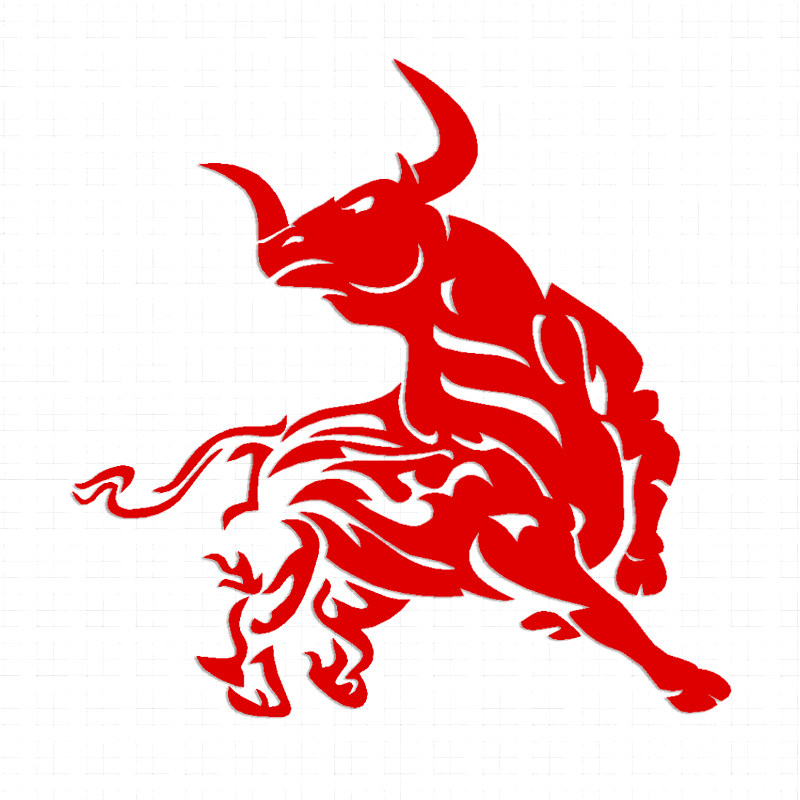 包邮火焰公牛牛气冲天反光防水汽车贴花mpv汽车装饰贴