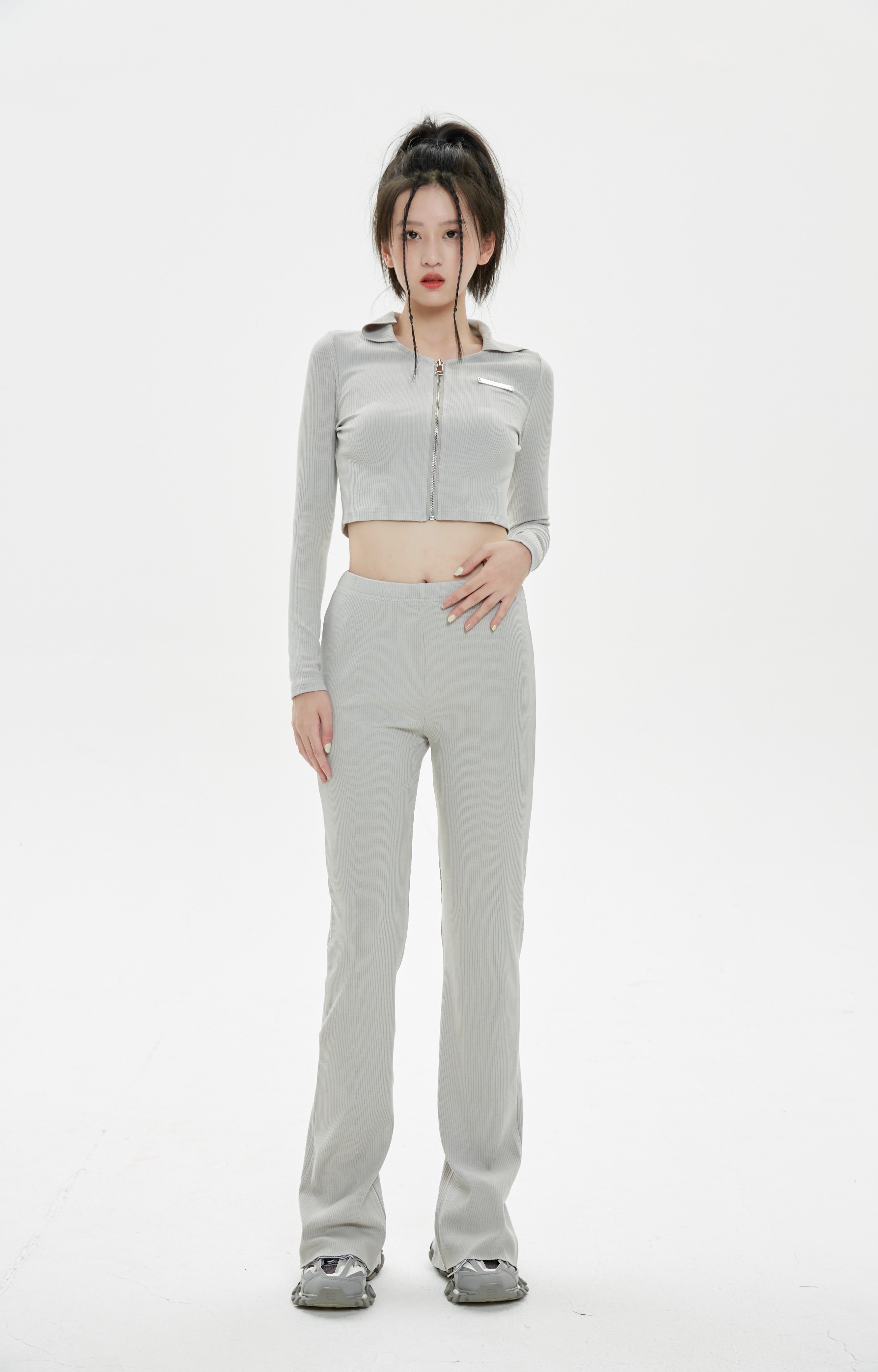 nangoon休闲运动辣妹套装夏季两件件套裤子短款上衣休闲运动套装