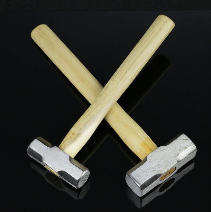纯钢木柄八角铁锤子铁榔头方头大锤子石工锤电工锤木工锤五金工具