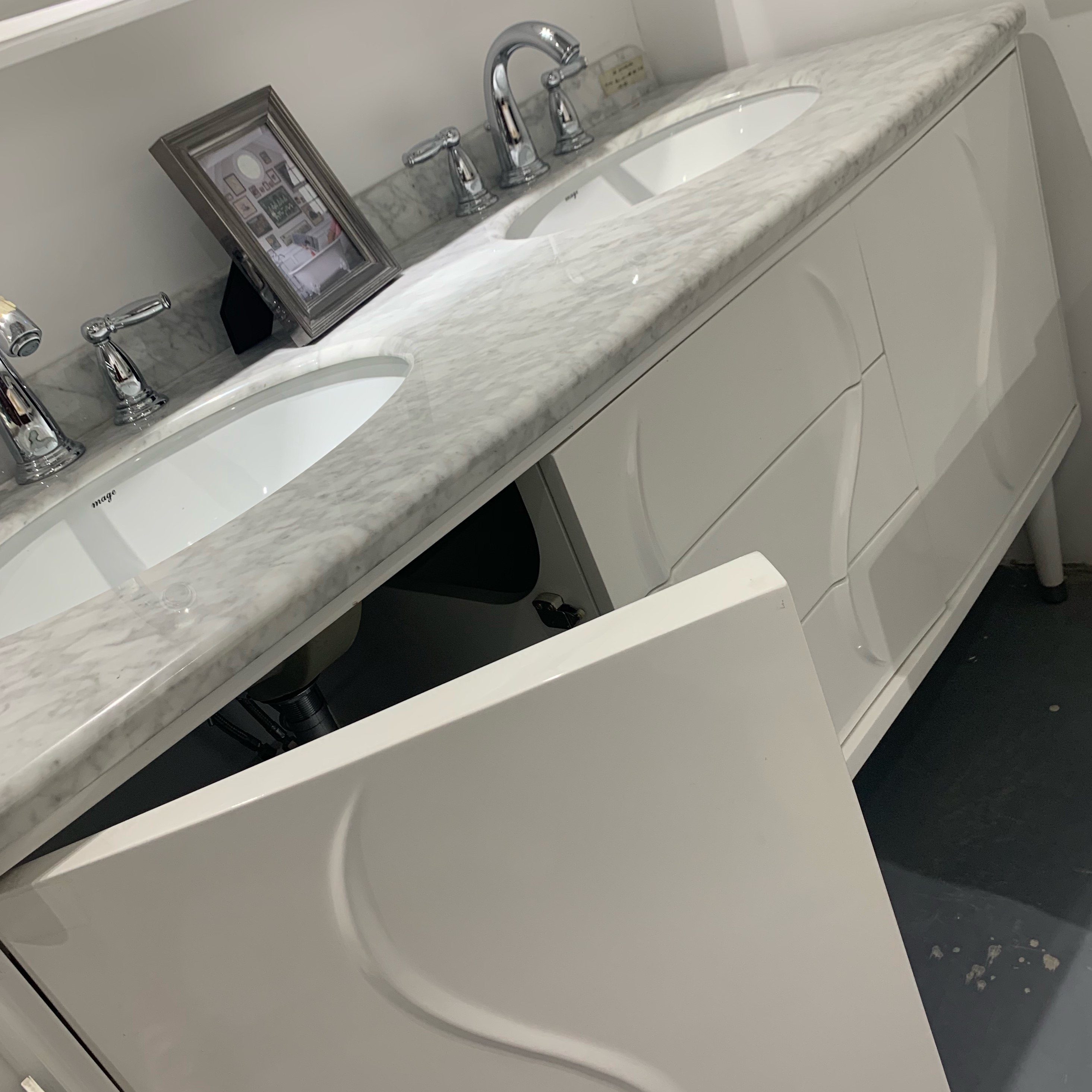 浴室柜科勒欧式原木盆台一体成型型式台盆f4018盆台一体成型式台盆