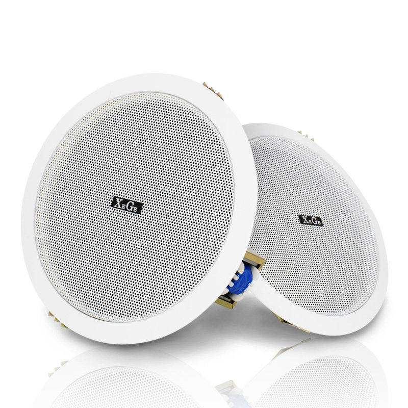 吸顶喇叭餐厅扬声器音箱吊顶天花消防壁挂室内嵌入式音响有线嗽叭吊球