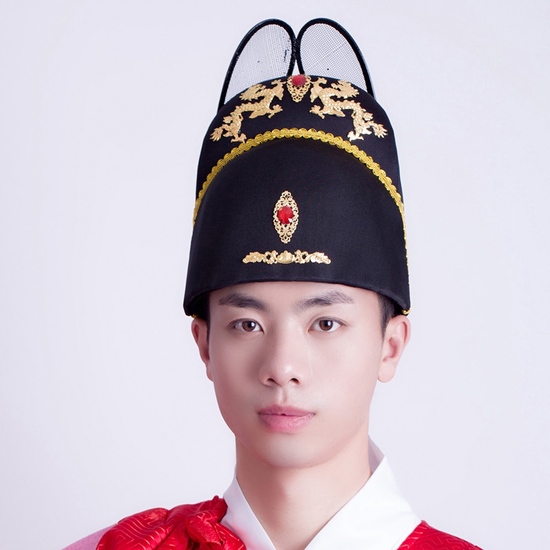 宋制乌纱帽简约婚帽圆领古装大臣直翅蜻蜓明朝帽子