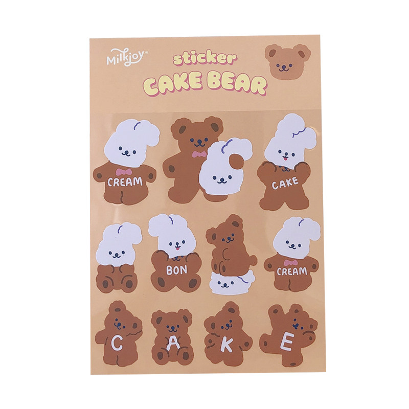 少女网红小熊手账贴纸素材ins杯子手机装饰贴纸