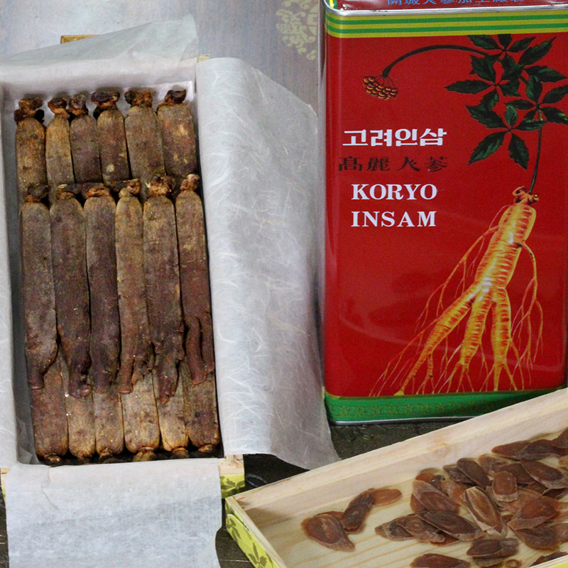 朝鲜代沟高丽人参正宗天字30高丽参别直参红参铁盒装无糖可切片