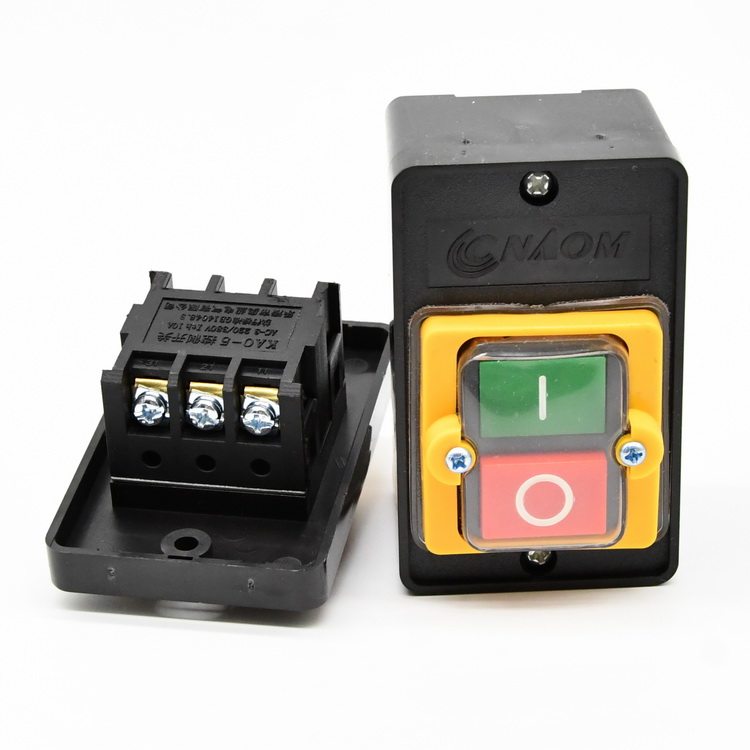 按钮台钻开关铜件kao5机床防水电源22v三相按钮