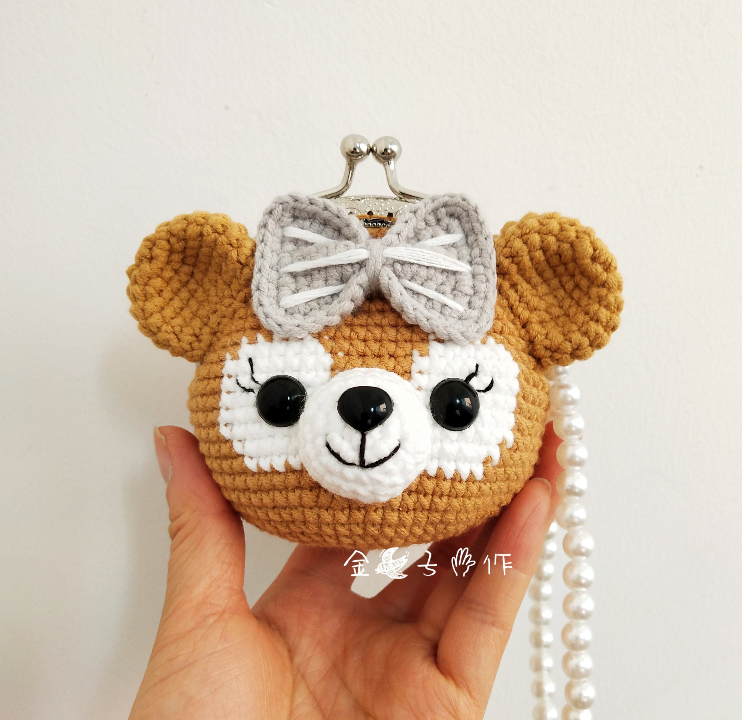 钱包成品钩针85cm口金包手工编织动物卡通零钱创意零钱包