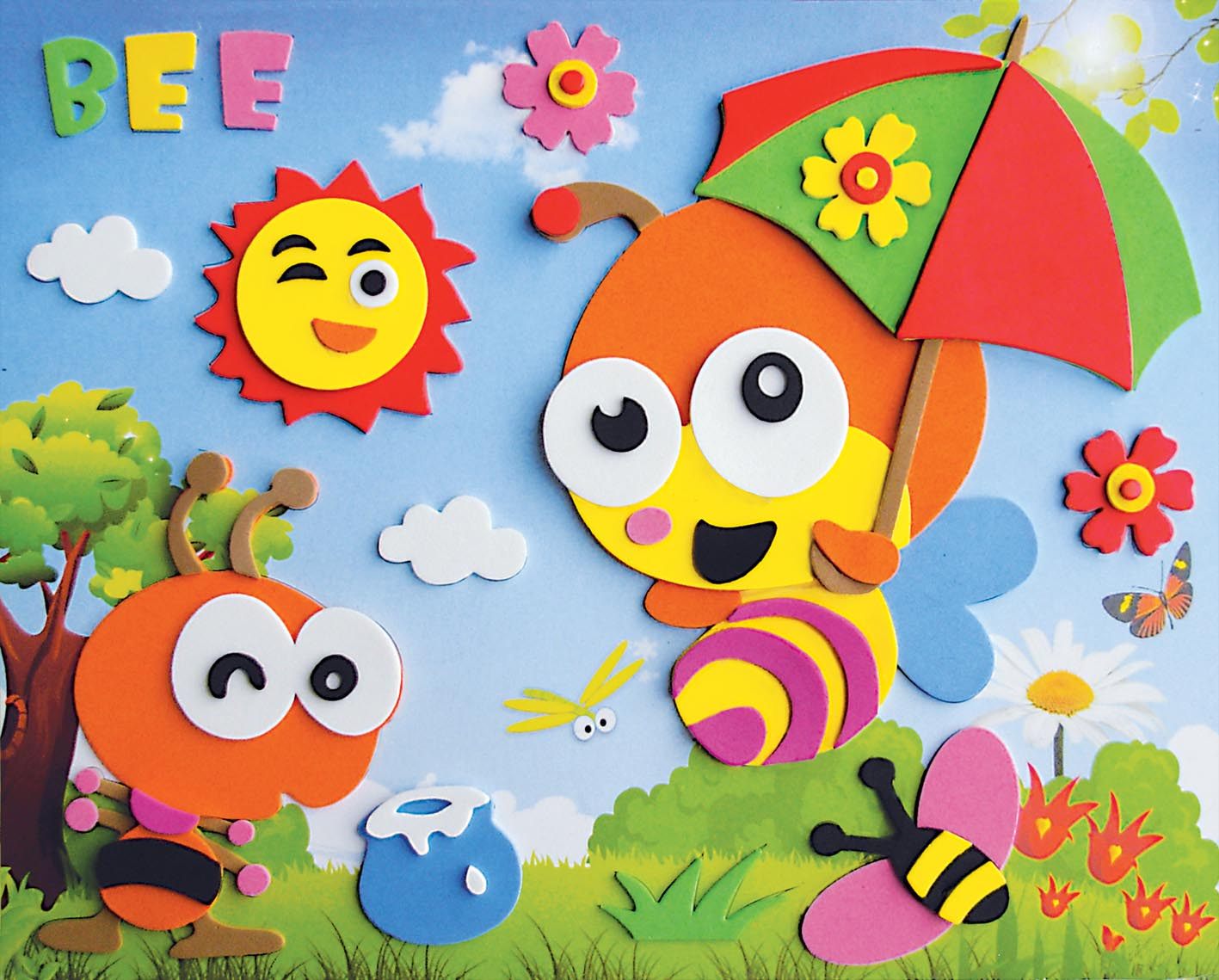 儿童拼图立体3d幼儿园贴纸包贴纸大号材料制作手工创意粘贴类