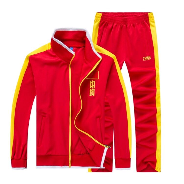 中国国家队运动服套装训练团体学生运动员国服体育红色武术领奖服