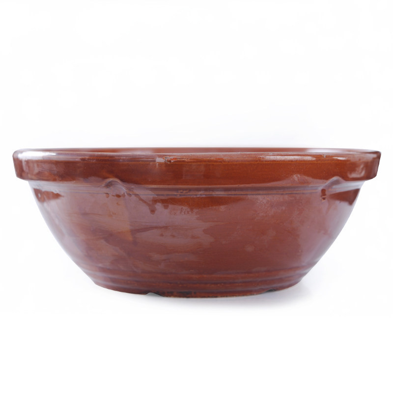 老式家用陶瓷瓦盆面盆带盖不沾面大瓷盆和面盆