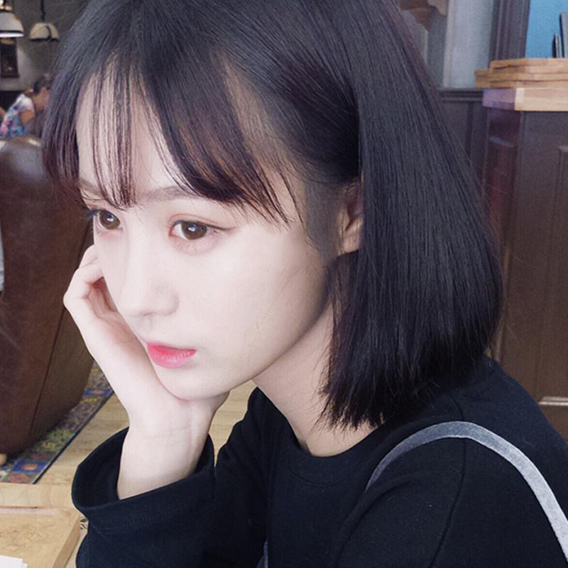 假发女短发圆脸bobo韩国波波头齐刘海蓬松自然帅气网红修脸假发套