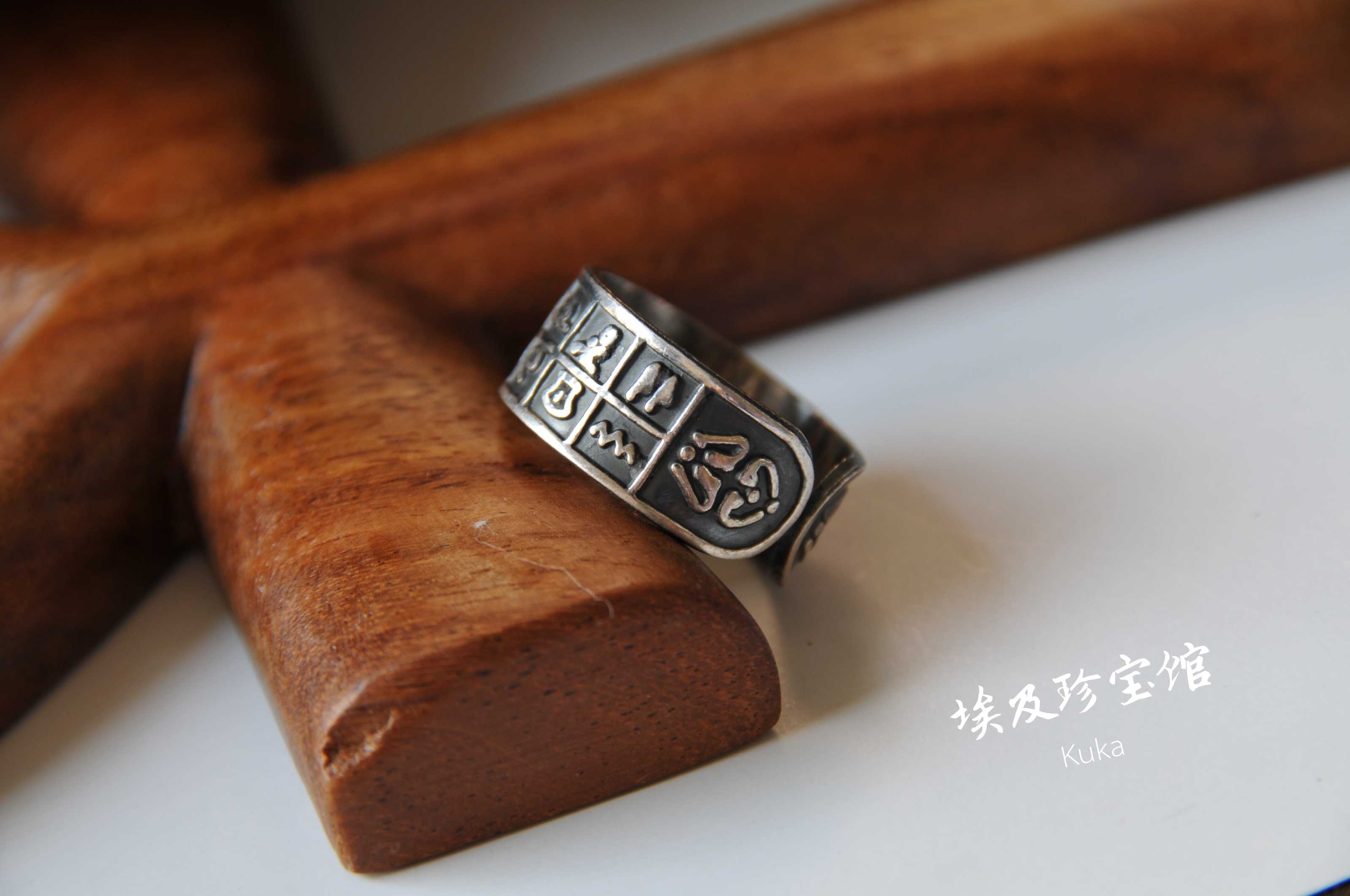 埃及珍宝馆现货古埃象形文字圣甲虫手工戒指戒指