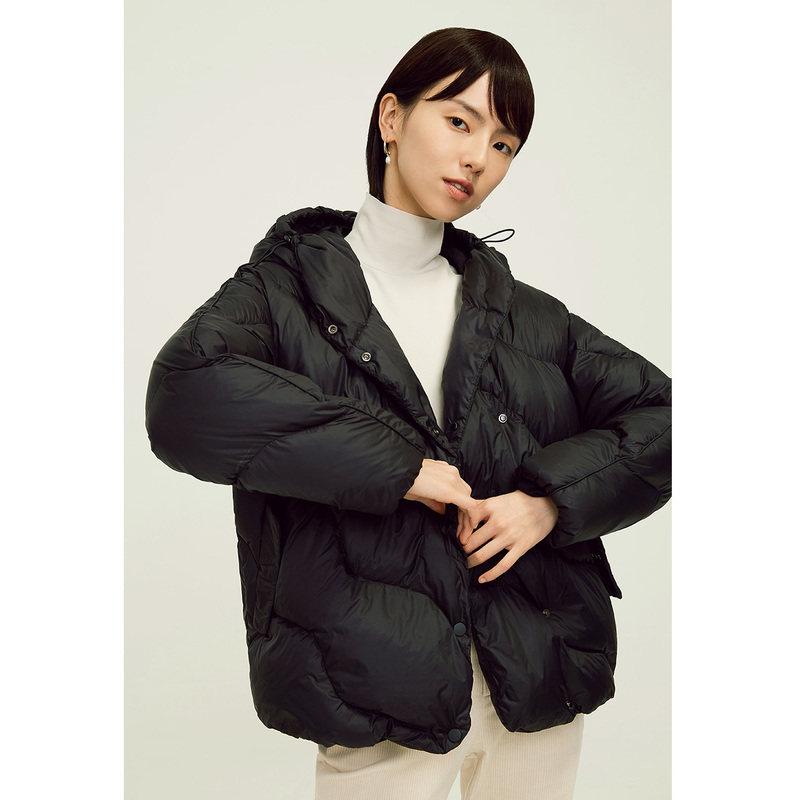 商场同款naivee纳薇2020冬季新款通勤连帽短款羽绒服