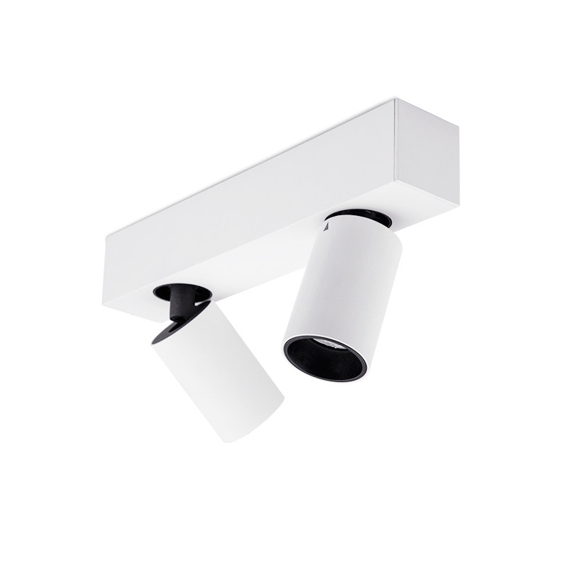 双头明装射灯led筒灯高显指白色多头可调角吸顶灯客厅玄关天花灯