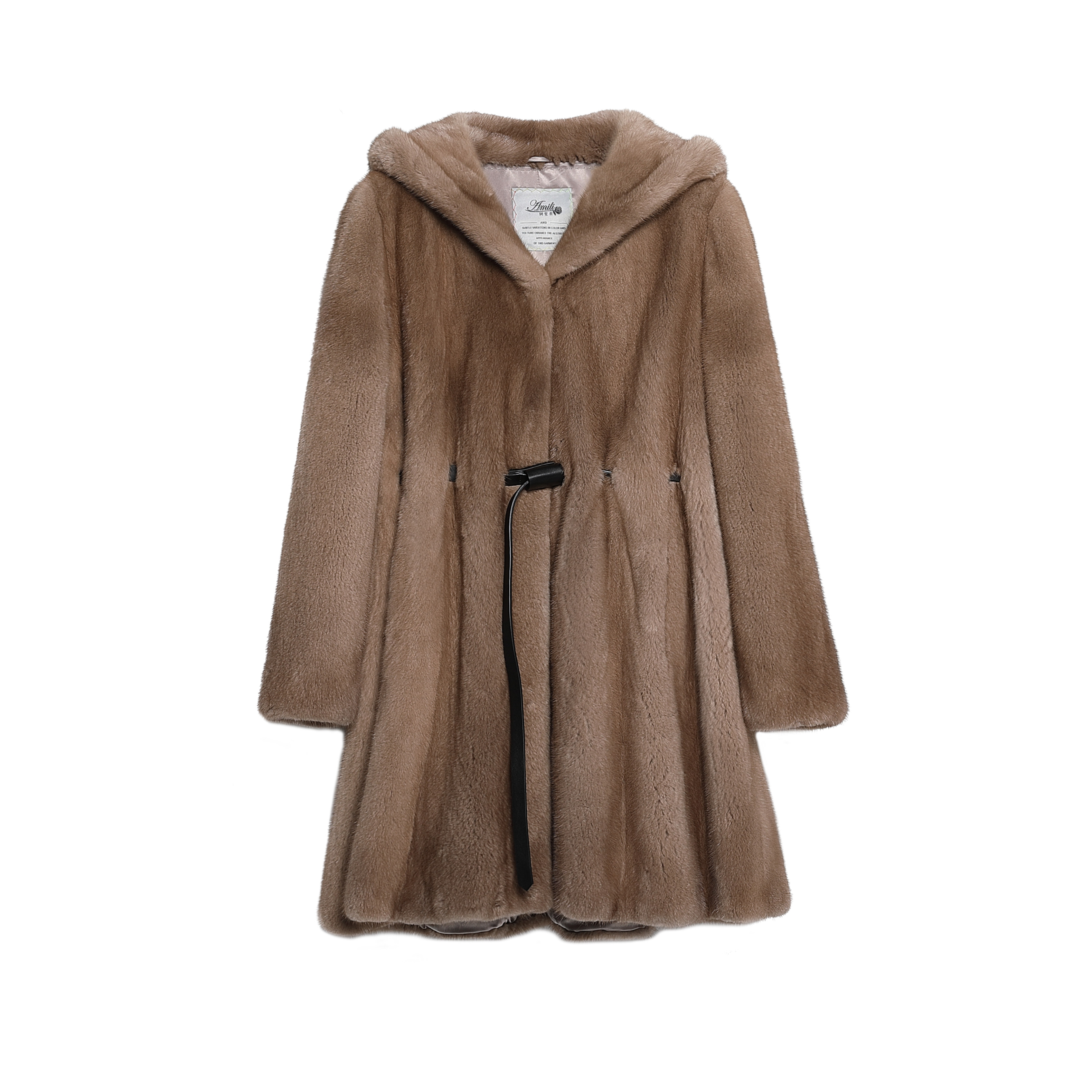 加拿大本色帕斯貂皮大衣女款整貂 水貂皮草天鹅绒裘皮外套女带帽