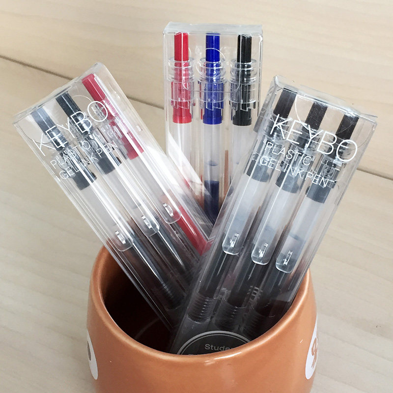 38学生用水笔透明考试用笔 kaco凯宝 中性办公签字笔0.