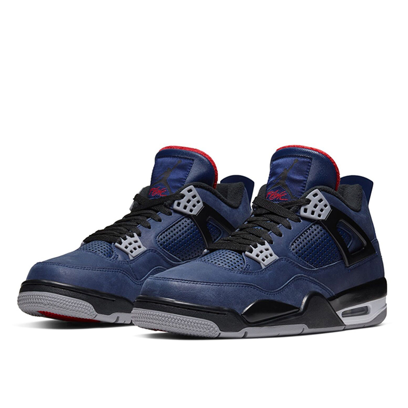 airjordanwntr篮球球鞋aj4阿姆蓝毛毛巾麂皮篮球鞋