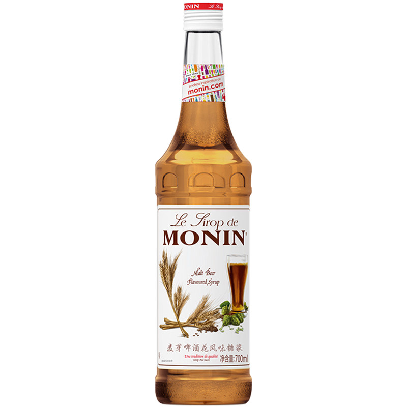 莫林麦芽啤酒花风味糖浆monin咖啡烘焙鸡尾酒果露糖浆