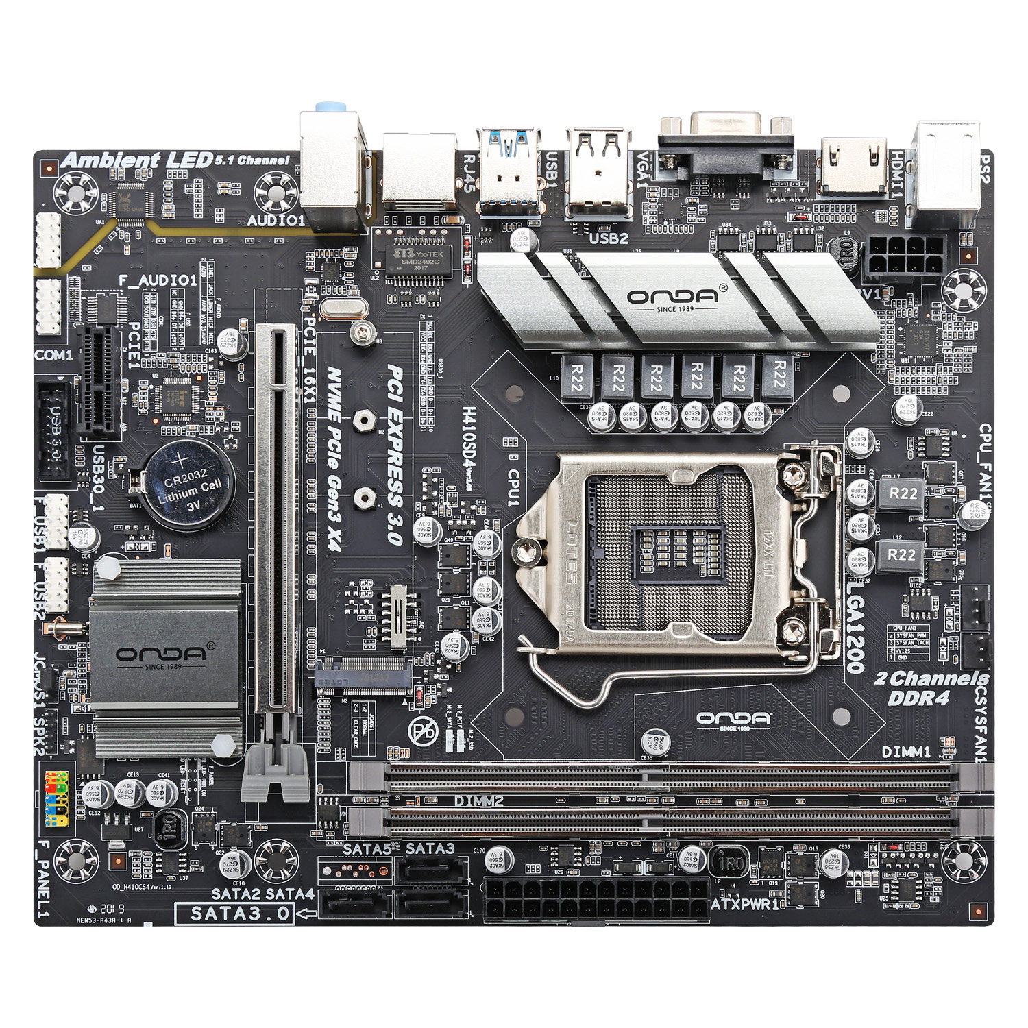 昂达ondam-atx清库nvmem.2lga1200十代主板h410sd4主板