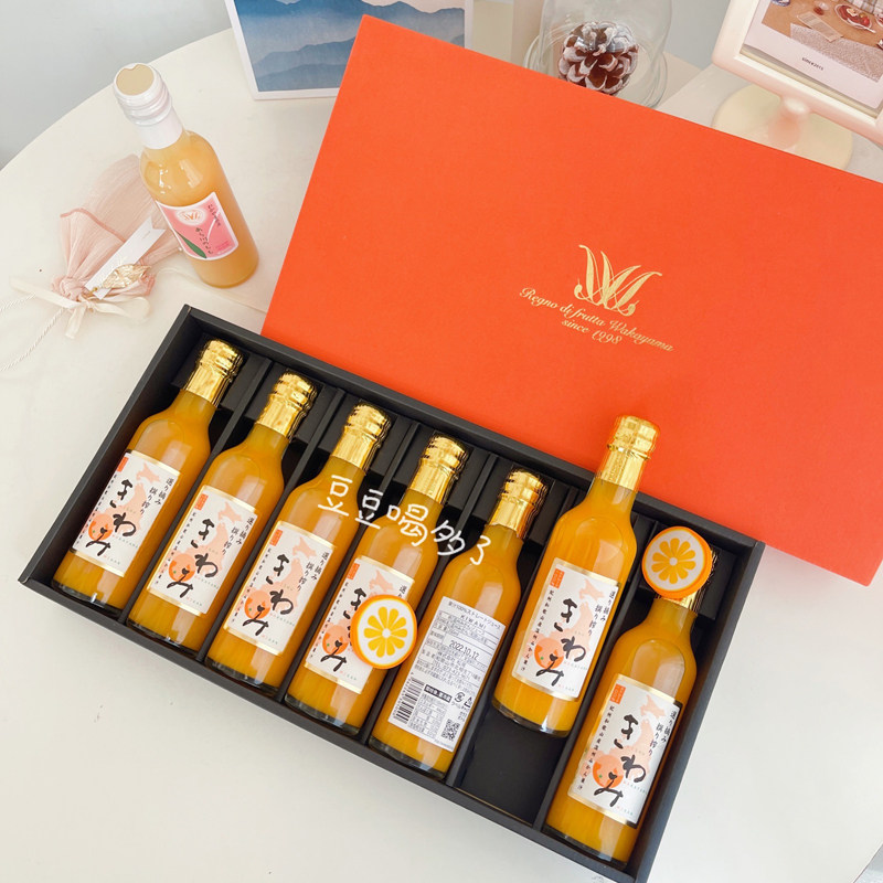 现货日本松尾100和歌山橙汁橘子果汁高颜值伴手果味