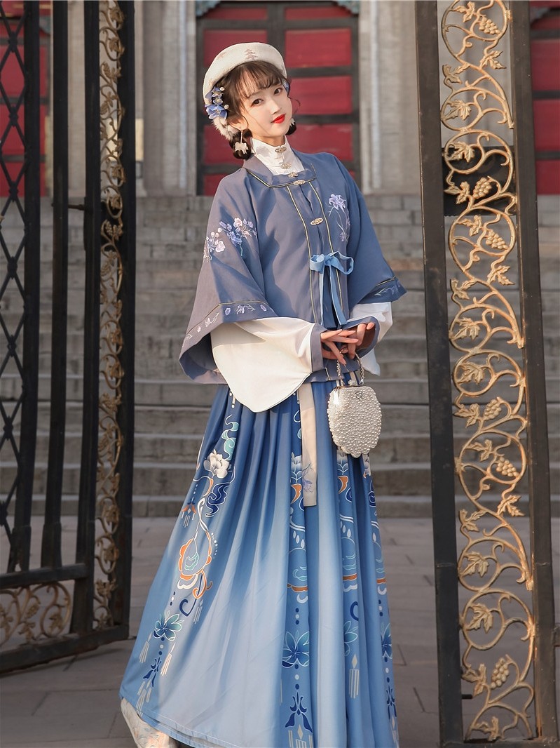 明制大码汉服女200斤妹妹齐腰襦裙立领古装中国汉服